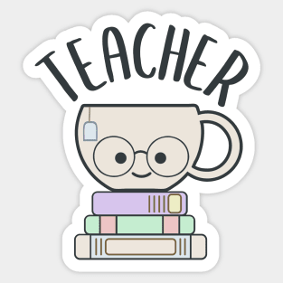 Cute Tea Teacher Pun Sticker